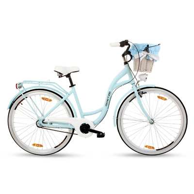 Goetze Style 28 Zoll 3 Gang Alu Citybike Damen LED Fahrrad mit Rücktritt & Korb! - Bild 1 von 4