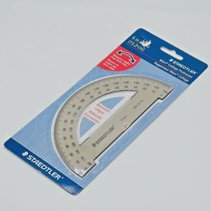 STAEDTLER MARS COLLEGE PROTRACTOR-IMPERFECT PACKAGING - Picture 1 of 3