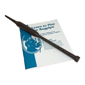 Black Bagpipe Practice Chanter w/Learn Play Book & Audio Download - Picture 1 of 1