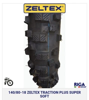 140 80 R18 70 M  ZELTEX TRACTION PLUS SUPER SOFT omologato FIM NUOVO #NM37 - Immagine 1 di 2