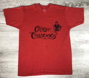 Vintage Crash Craddock Shirt King Of Country Rock Music 70s Red T Mens S - Picture 1 of 12