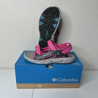 Columbia Youth Techsun Rosa Omni Grip Sandalias Ajustables Talla 2 Zapato Agua Nuevo Foto 1 de 4
