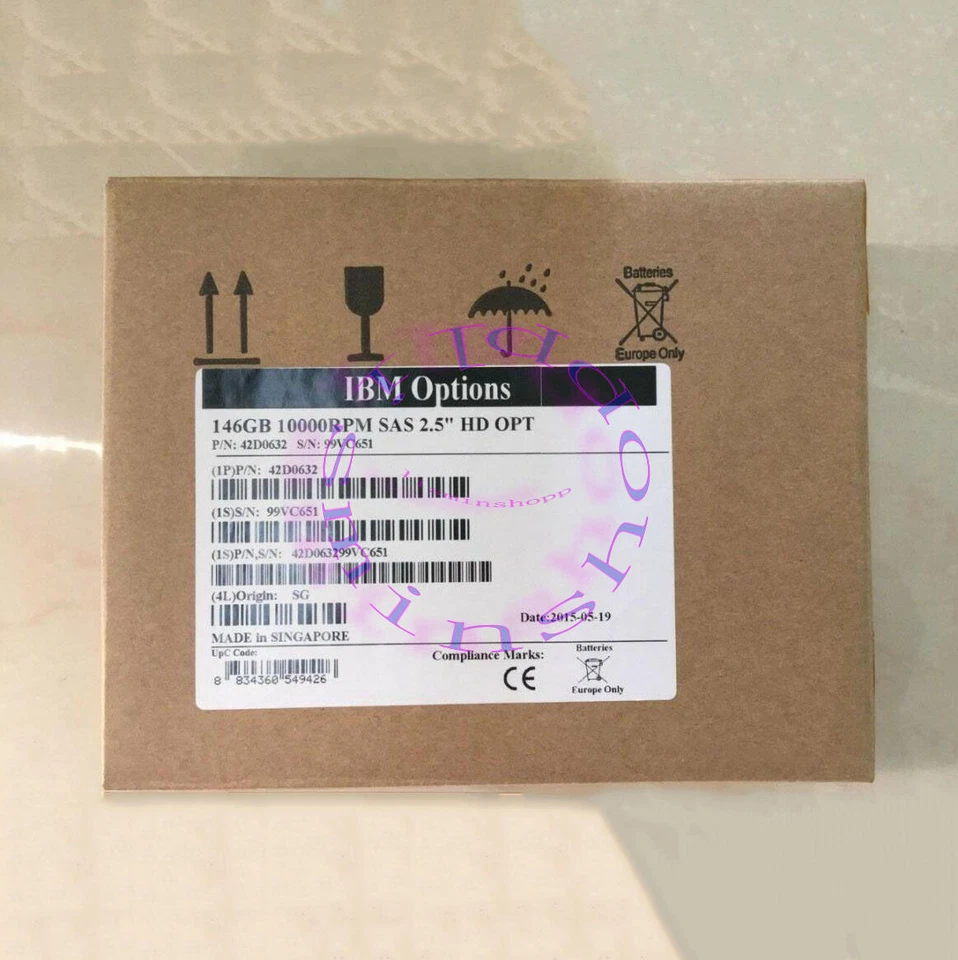 1PC IBM 42D0632 42D0633 42D0636 146GB 10K 6GBP/s 2.5" SAS HARD DRIVE NEW - Image 1 of 1