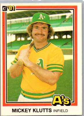 Mickey Klutts #110 1981 Donruss Oakland Athletics - Image 1 of 2
