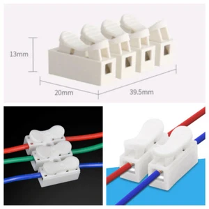 Schnellstecker Kabelklemme Klemme Klemme Block Feder 2/3/4 Draht Stecker **UK** - Bild 1 von 8