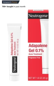 Neutrogena Acne Treatment Adapalene Gel 0.1% Topical Retinoid Exp 11/2025 NEW - Picture 1 of 7