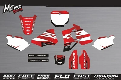 Kit de gráficos para Honda CR 80 R 1996-2002 calcomanías NOMBRE Adam Carroll NÚMERO 77 Foto 1 de 3