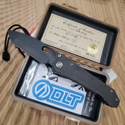 Cuchillo de titanio Medford 187 DPT - PVD negro S90V - PVD negro: MKT-8047 Framelock Foto 1 de 4