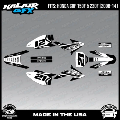 Kit de gráficos para HONDA CRF150F CRF230F (2008-2014) OG Crew Series - Blanco Foto 1 de 4