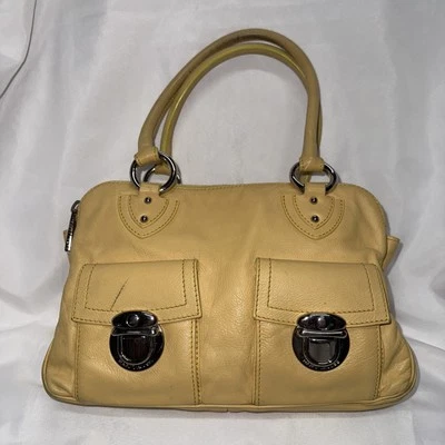 MARC JACOBS Blake Bag Leather Bag Purse Gold Yellow READ - Image 1 of 4
