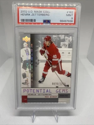 2002 Upper Deck Mask Collection Henrik Zetterberg Potential Gems /1250 PSA 9 RC - Image 1 of 2