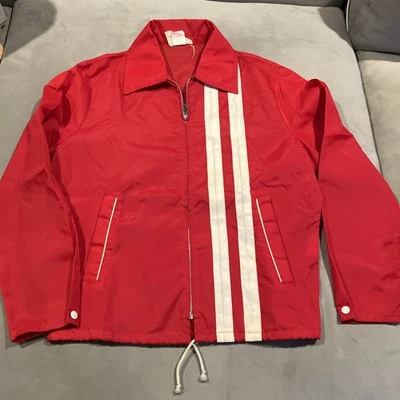 IMPRESIONANTE - De colección - Sexton - Rayas Rojas y Blancas - Chaqueta Café Racer - Mediana Foto 1 de 4