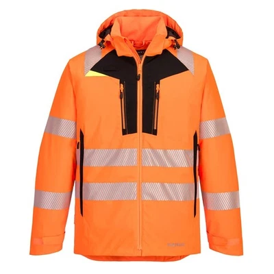 PORTWEST DX461 - DX4 Hi-Vis Winter Jacket Orange/Black SIZES S-6X FREE SHIPPING - Image 1 of 2