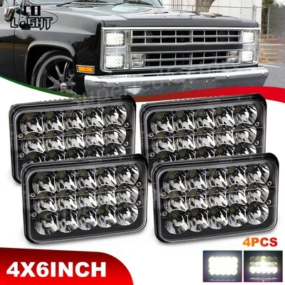 Faros LED de haz alto bajo de 4x6" para camioneta Chevrolet K5 Blazer C10 C20 Camaro 4 un. Foto 1 de 4