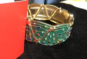 NEW MACYs HOLIDAY LANE CHRISTMAS TREE BRACELET Msrp $29.50 New/ Tags Really Nice - Picture 1 of 6