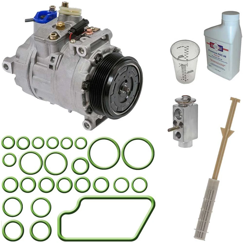 Compresor de aire acondicionado Omega AMG para Mercedes C240 C320 y SLK55 con kit de reparación de aire acondicionado DAC Foto 1 de 1