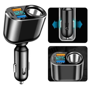 High Efficiency USB C and For QC3 0 Compatible Car Power Adapter Device - Zdjęcie 1 z 12