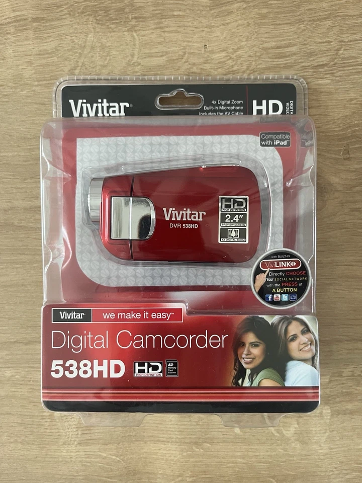 Vivitar DVR 538HD Digital Video Camera Camcorder New - Image 1 of 3