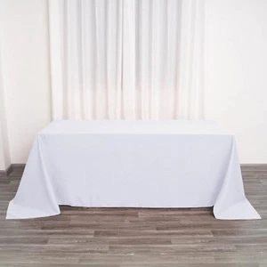 90x132-Inch RECTANGULAR Polyester Tablecloths Reception Catering Wedding Party - Picture 1 of 259