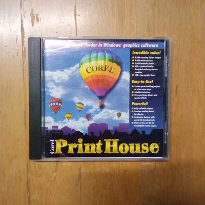 Corel Print House CD ROM Windows 95 1995 Vintage Graphics Software - Image 1 of 4