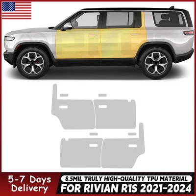 For Rivian R1S 2021-2024 Doors Precut Paint Protection Film Gloss Clear PPF TPU - Image 1 of 4