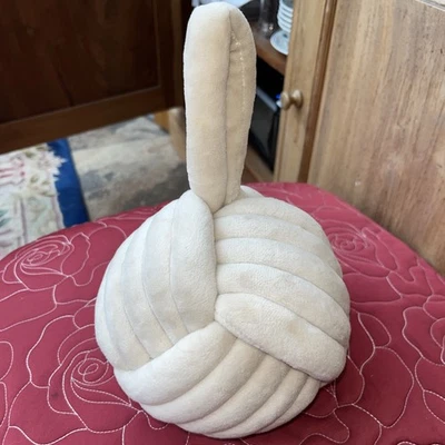 Tapón de puerta efecto cuerda nudo crema tema náutico hilo decorativo Foto 1 de 2