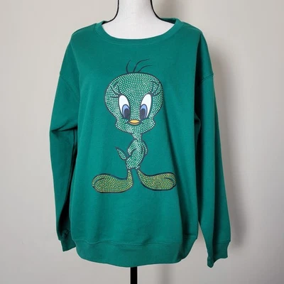 Sudadera con tachuelas adornadas Looney Tunes para mujer/J XXL (19) NUEVO SIN ETIQUETAS Foto 1 de 4