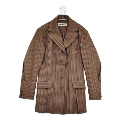 ISSEY MIYAKE IM73-FD022 Polyester Stitch Jacket Brown 5-1124M∞ - Image 1 of 4