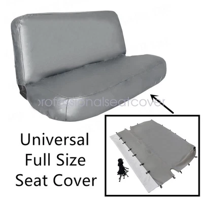 Cubierta de asiento de camión de banco de tamaño completo de cuero PU universal gris para Chevy Chevrolet Foto 1 de 4