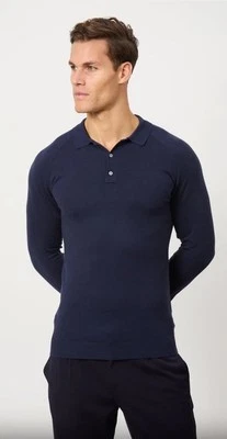 CAMISA POLO TEJIDA ATLETA A MEDIDA DENIM Talla XL Foto 1 de 4