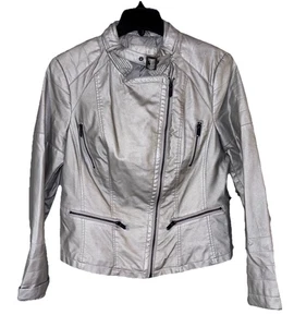 Chaqueta Guess Los Angeles para mujer mezcla de poliuretano con cremallera talla XL color champán - Imagen 1 de 10