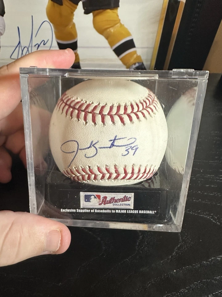 Jarrod Saltalamacchia autografado oficial da Major League beisebol pessoalmente - Imagem 1 de 4
