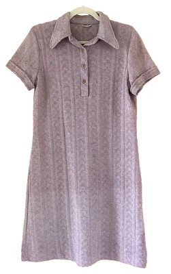 Vintage Light Purple Jersey Knit Below Knee Dress Size 13-14 Great Condition - Image 1 of 4