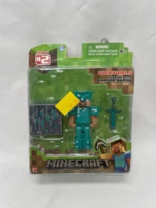 Minecraft Overworld Steve with Diamond Armor Articulated Action Figure Series #2 - Picture 1 of 5