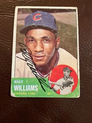 CHICAGO CUBS BILLY WILLIAMS SIGNED 1963 TOPPS #353 TOPPS PSA AP 23489 - Image 1 of 2