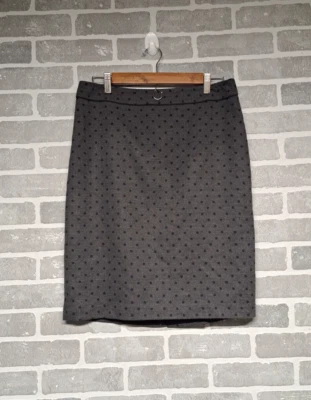 Boden Womens  Skirt Gray Lined Wool Blend Polka Dot Pencil Straight Size 8R - Image 1 of 4