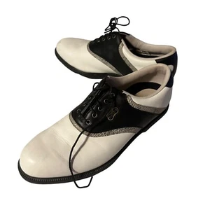 Foot Joy Dry Toys schwarz-weiße Leder Golfschuhe Größe 9M - Bild 1 von 7