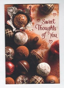 Set of 6 Valentine's Day Greeting Cards Truffles Chocolates Hallmark For Anyone  - Picture 1 of 3