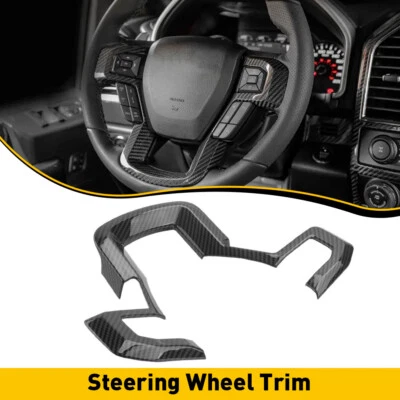 Крышка рулевого колеса для Ford F150 отделка ободки F250 F350 2017-2020 из углеродного волокна - Изображение 1 из 4