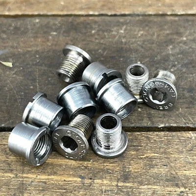 De colección Campagnolo Record Plato Perno Tornillo Tornillo Tuerca Brev Manivela Estampada A6 Foto 1 de 4