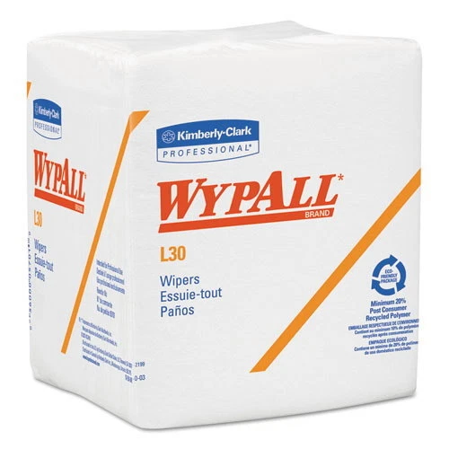 Limpador WypAll L30 Quarterfold, Branco, 12,5" X 12", 12 Caixas de 90 unidades - Imagem 1 de 1
