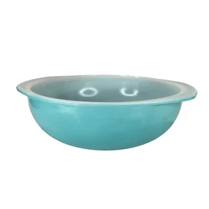 Pyrex Runde Cinderella Solide Türkis Blau Hell Küche Rührschüssel 024 2 Quart USA - Bild 1 von 8