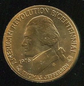 THOMAS JEFFERSON - MEDALLA BICENTENARIO REVOLUCIÓN AMERICANA (V691) BRONCE - Imagen 1 de 2