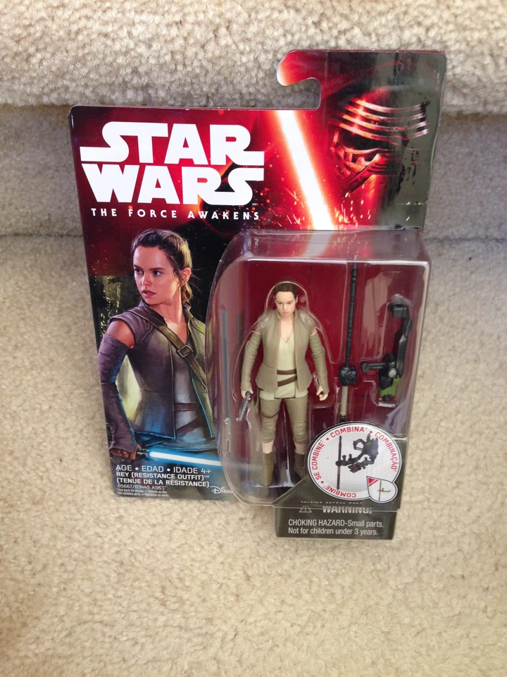 Figura de acción Star Wars 3,75" Force Awakens - Rey Resistance Outfit Foto 1 de 1