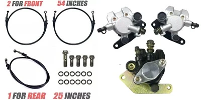 Línea de manguera de pinza de freno delantera y trasera para Yamaha Banshee 350 YFZ350 1990-2006 Foto 1 de 4