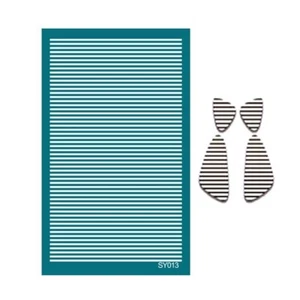 Pin Stripes Self-Adhesive Silk Screen Stencils for Polymer Clay Reusable - Foto 1 di 2