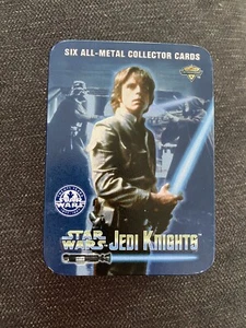 Star Wars Jedi Knights Six All Metal Collector Cards Tin Case 1997 - Picture 1 of 2