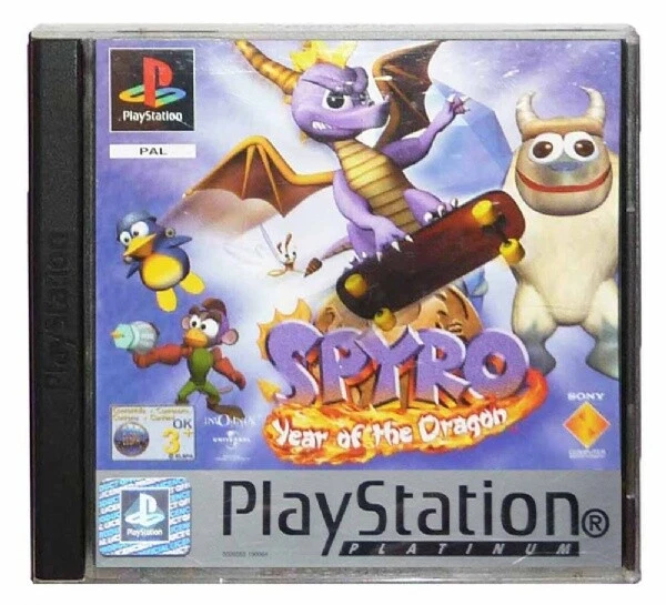 SPYRO: YEAR OF THE DRAGON (PLATINUM RANGE) (PS1 Game) Spyro 3 Playstation A - Image 1 of 1