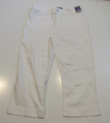 BUFFALO Brigette White High Rise Stretch Crop Pants Sz 14 Womens NWT - Image 1 of 3