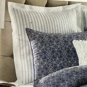 New BBB Bridge Street Sonoma Euro Pillow Sham  26x26 Blue White - Picture 1 of 4